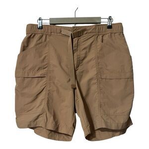 Eddie Bauer Mens Size Large Mustard Yellow Nylon Athletic Shorts